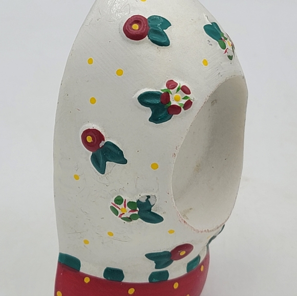 Mary Engelbreit Christmas Mitten Votive Candle Holders Set of 3 Hand Painted - Picture 10 of 16